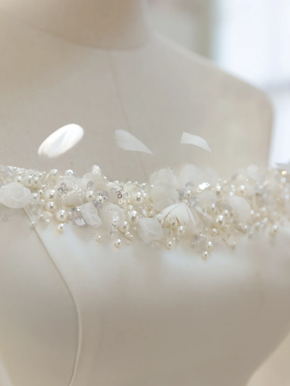 Unique Wedding Dress A line Off The Shoulder Satin White Long Wedding Dresses Bridal Gowns DH2058