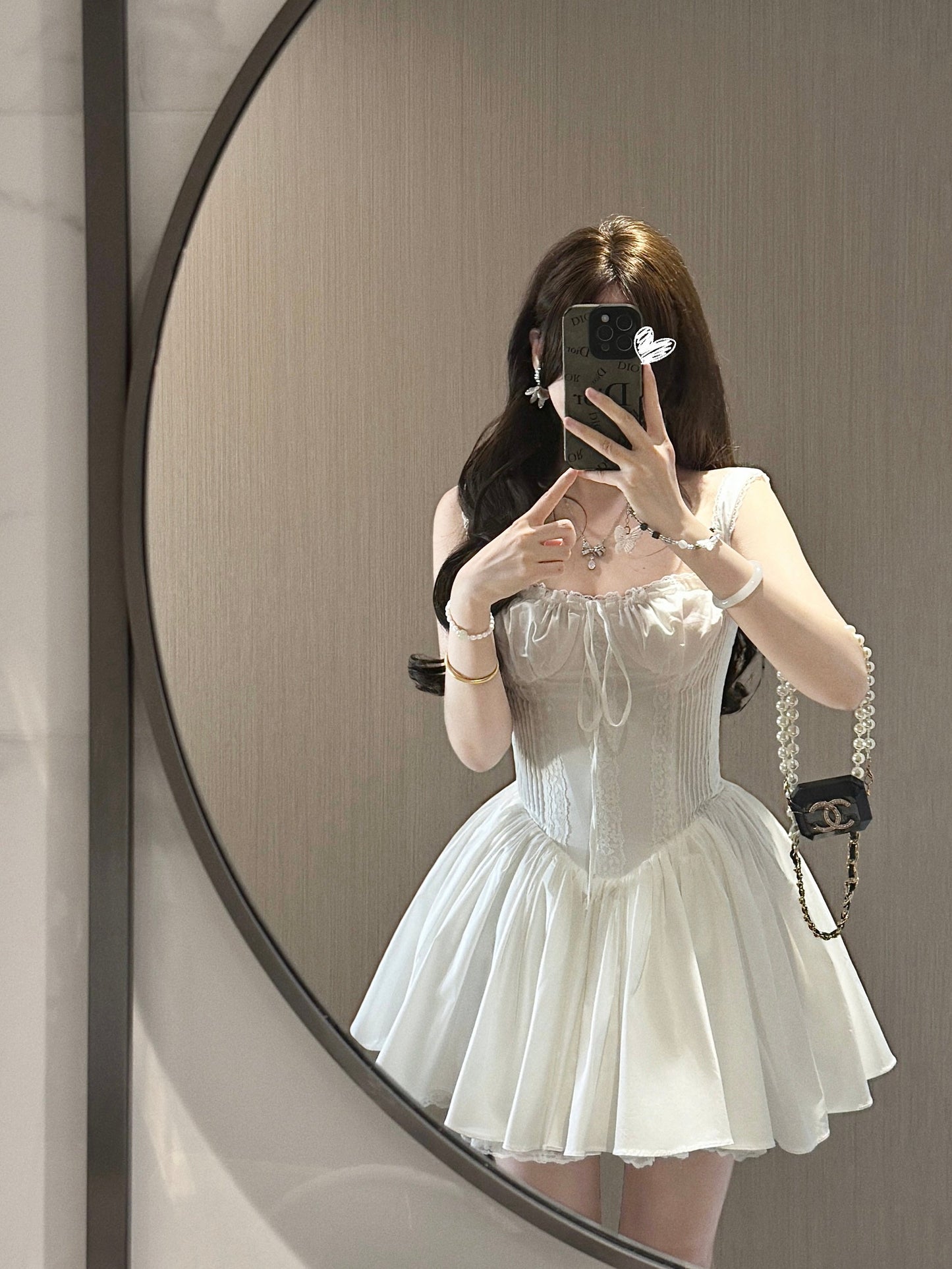 Cute A line Square Neck White Short Lace Homecoming Dress Summer Hoco Dresses Mini Night Homecoming Outfits DH2482