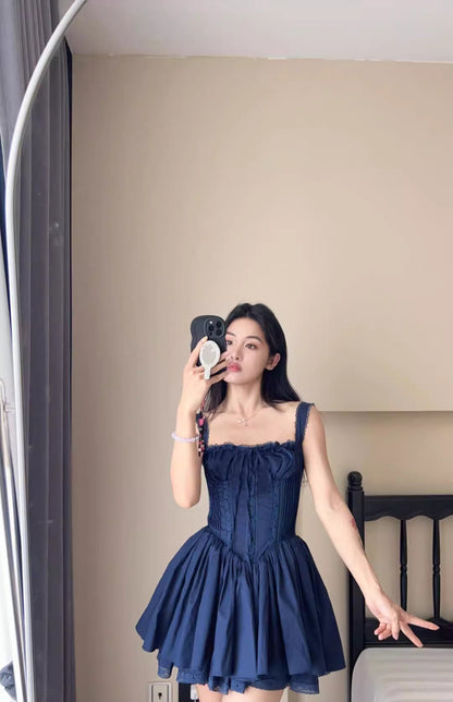 Cute A line Square Neck Red Lace Homecoming Dress Summer Hoco Dresses Short Night Cocktail Dress DH2545