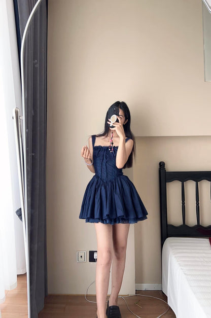 Cute A line Square Neck Red Lace Homecoming Dress Summer Hoco Dresses Short Night Cocktail Dress DH2545