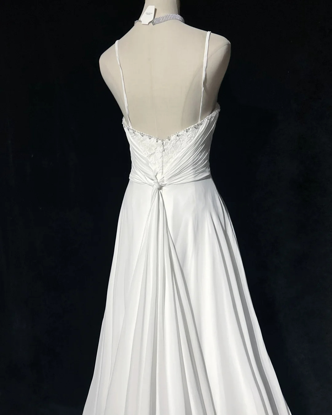 Vintage Bridal Dress A Line Spaghetti Straps Chiffon White Long Wedding Dress Retro Wedding Dresses Modest Wedding Gowns DH2675