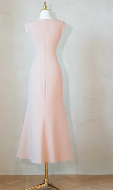 Elegant Jewel Mermaid Mother of the Bride Dresses, Pink Evening Gown DP3234