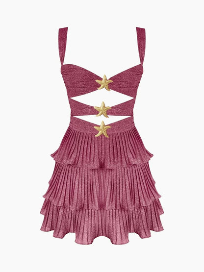 Pink Fashion Shiny Cute Ruffle Short Chiffon Homecoming Dress Birthday Holiday Party Dress gh4849