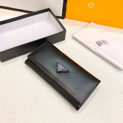 Prada Purse Black Long Wallet Leather Bag Size 19x10cm