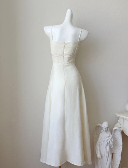 Beautiful Off-White Spaghetti Strap Prom Dresses Fashion Bridesmaid Dress ED02199