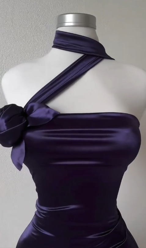 Sexy Navy Strapless Formal Dress Bodycon Short Satin Hoco Dresses Chic Birthday Party Dress ED03598