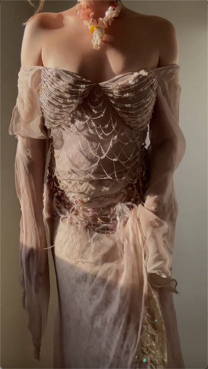 Gorgeous Yellow Off Shoulder Sheath Chiffon Long Prom Dresses Modest Formal Evening Dresses ED03616