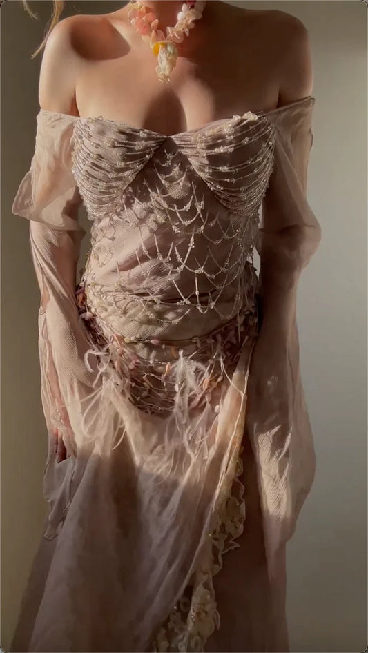 Gorgeous Yellow Off Shoulder Sheath Chiffon Long Prom Dresses Modest Formal Evening Dresses ED03616