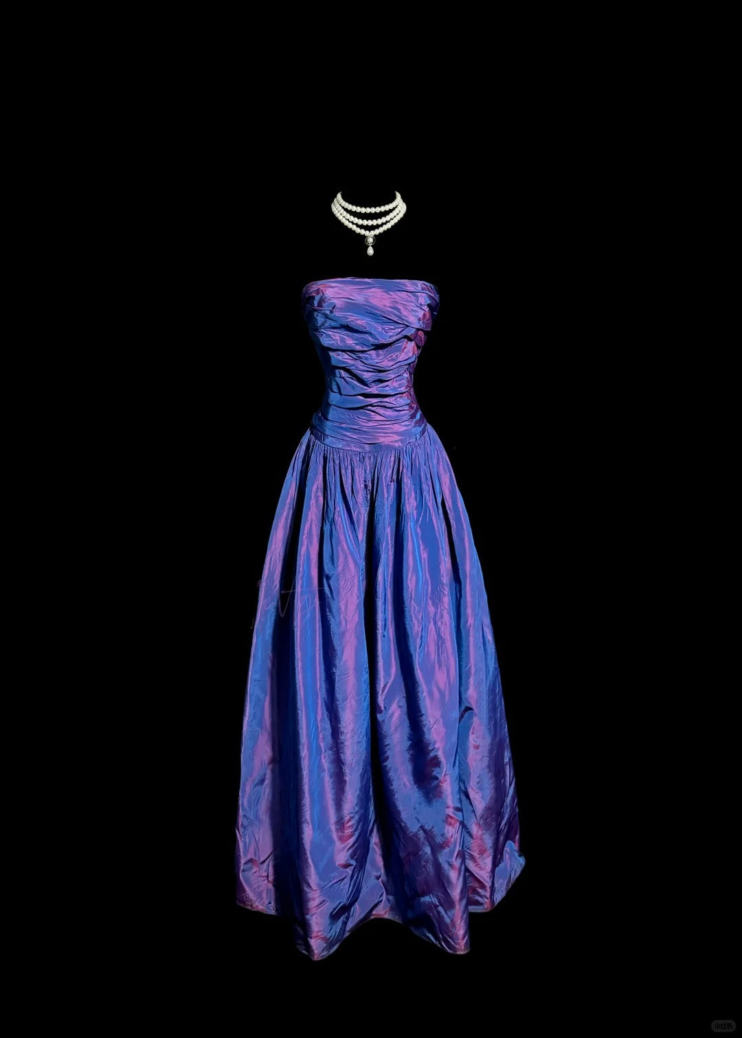 Pretty Dark Purple Strapless Birthday Dress Elegant A-Line Long Prom Dresses Satin Graduation Dress ED03625