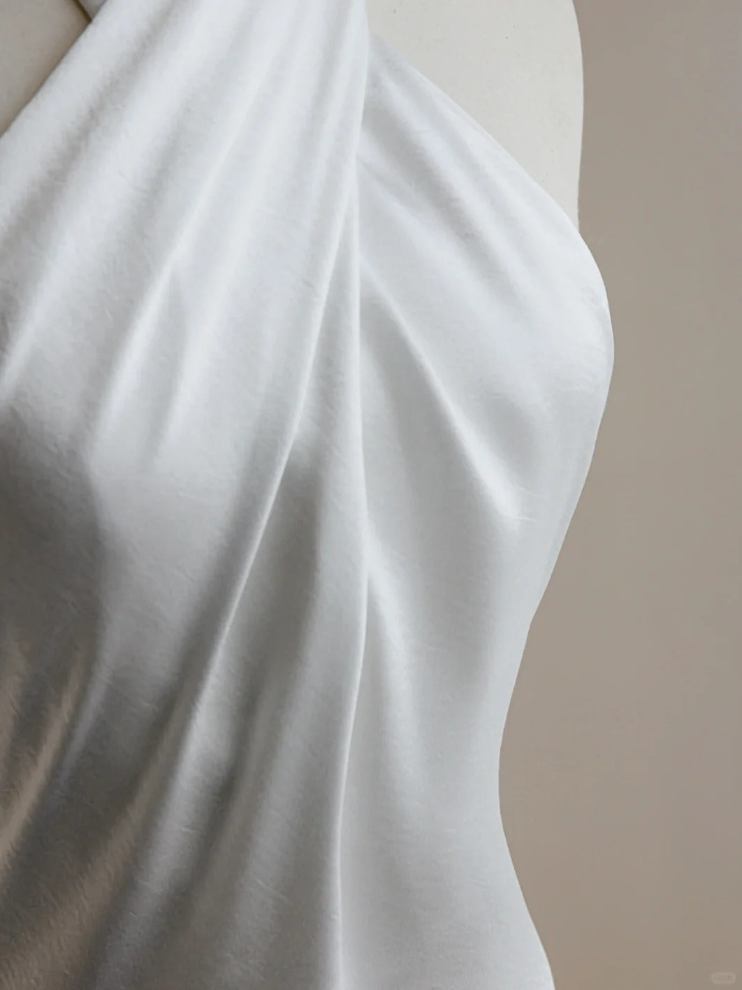 Elegant White Halter Neck Wedding Dress Long Mermaid Evening Gown Satin Simple 22nd Birthday Outfit ED03632