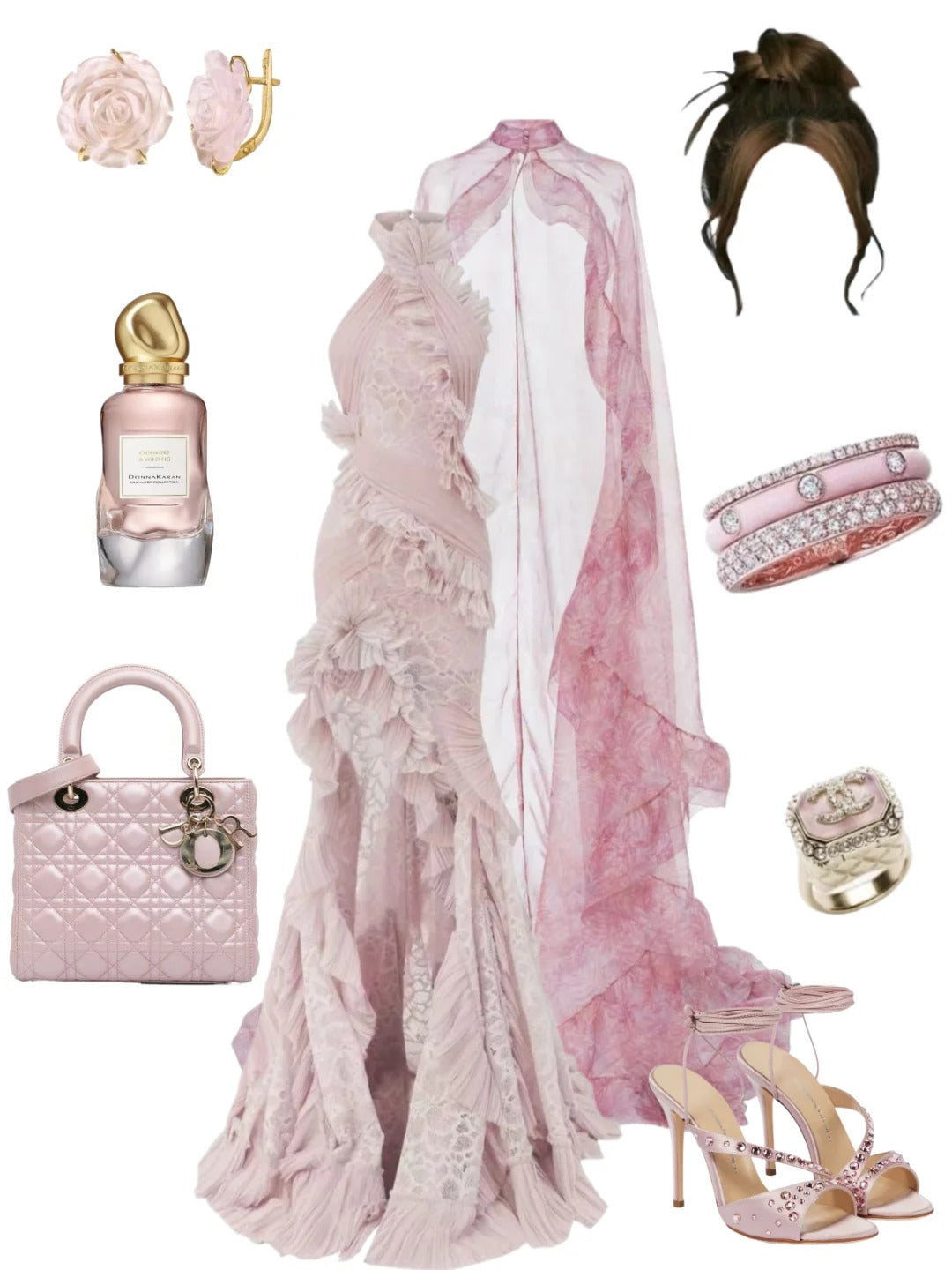 Modest Pink Halter Mermaid Evening Gown Tulle Lace Prom Dresses Fashion 24th Birthday Outfit ED03640