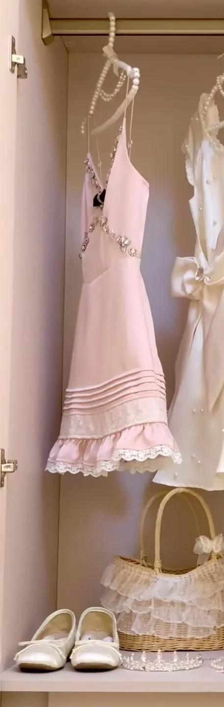 Stunning Pink Spaghetti Strap Sheath Short Formal Dress Lace Chiffon Homecoming Dresses Elegant Beaded Birthday Outfit Party Dresses ED03667