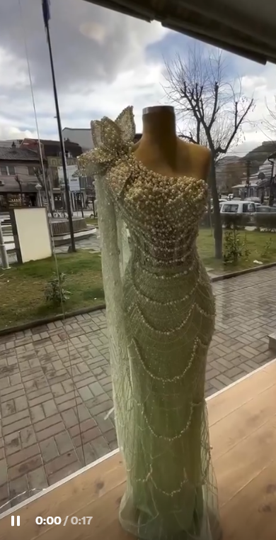 Elegant Green One Shoulder Sheath Long Prom Dress Beaded Tulle Formal Evening Dress Wedding Guest Outfit ED03737