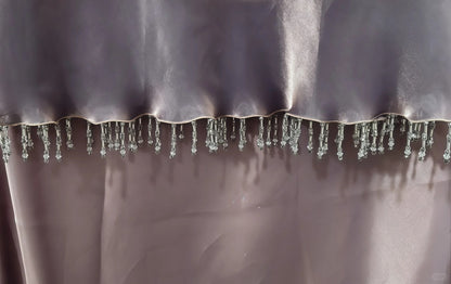 Stunning Spaghetti Strap Sheath Gray Purple Long Prom Dress Elegant Satin Evening Dress ED03766