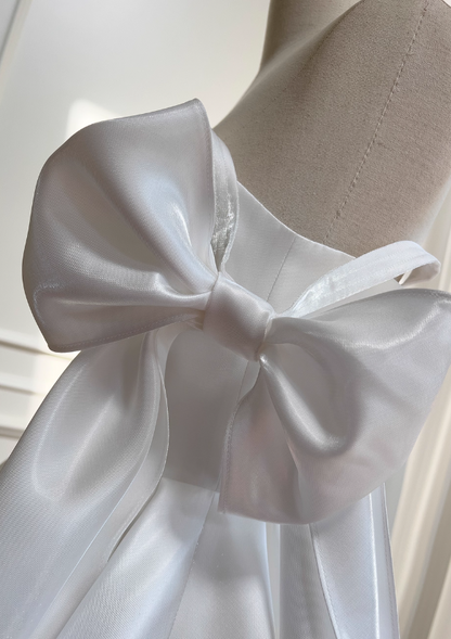 Fashion White Birthday Dress Strap Ball Gown Satin Party Dress Short Homecoming Dress ED03781