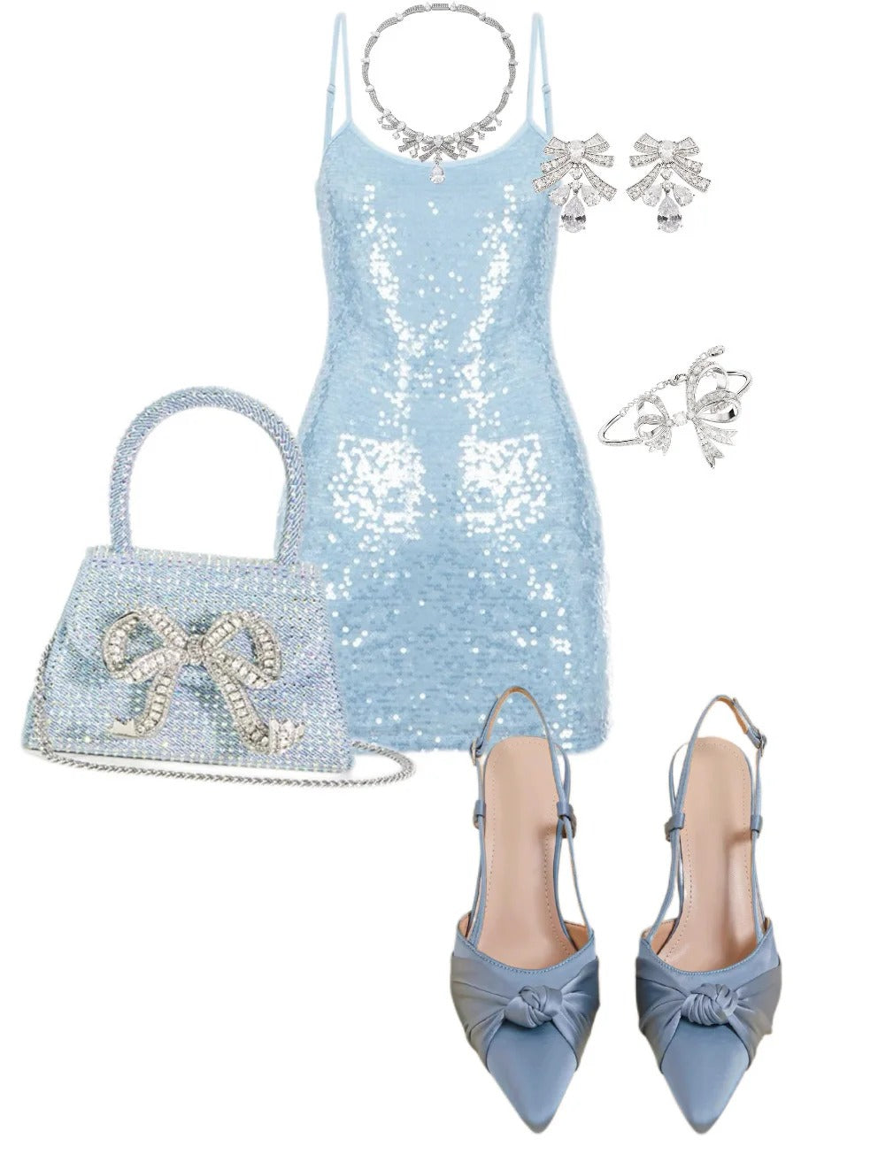 Fairytale Bodycon Short Party Dress Sparkly Spaghetti Strap Sequin Hoco Dresses Sweet Sky Blue Birthday Outfit ED03849