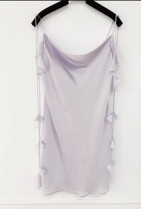 Fairy Spaghetti Strap Sheath Formal Dresses Cute Taro Purple Satin Hoco Dresses Birthday Outfit Party Dress ED03919