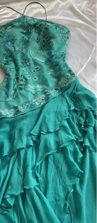 Vintage Light Jade Sheath Short Homecoming Dress Chiffon Beaded Formal Dress Halter Neck Birthday Dress ED03933