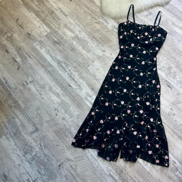 Cute Spaghetti Strap Sheath Beaded Chiffon Short Prom Dresses, Vintage Black Homecoming Dresses ED04190