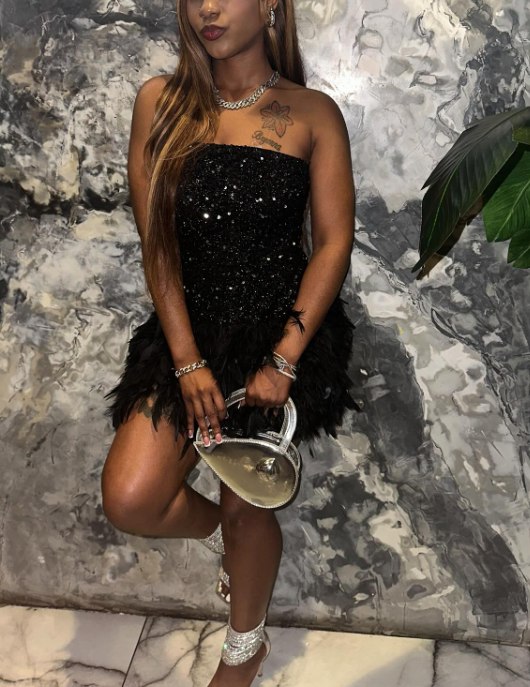 Sexy Strapless Bodycon Short Prom Dresses, Black Homecoming Dresses, Sequined Birthday Dresses ED04273