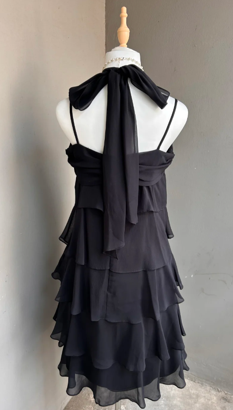 Elegant Spaghetti Strap Short Sheath Birthday Dresses, Black Homecoming Dresses EP04043