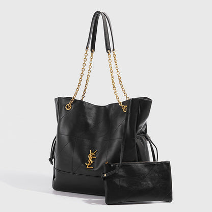 YSL  Jamie 4.3 large pochon leather Tote bag 34x10x33cm