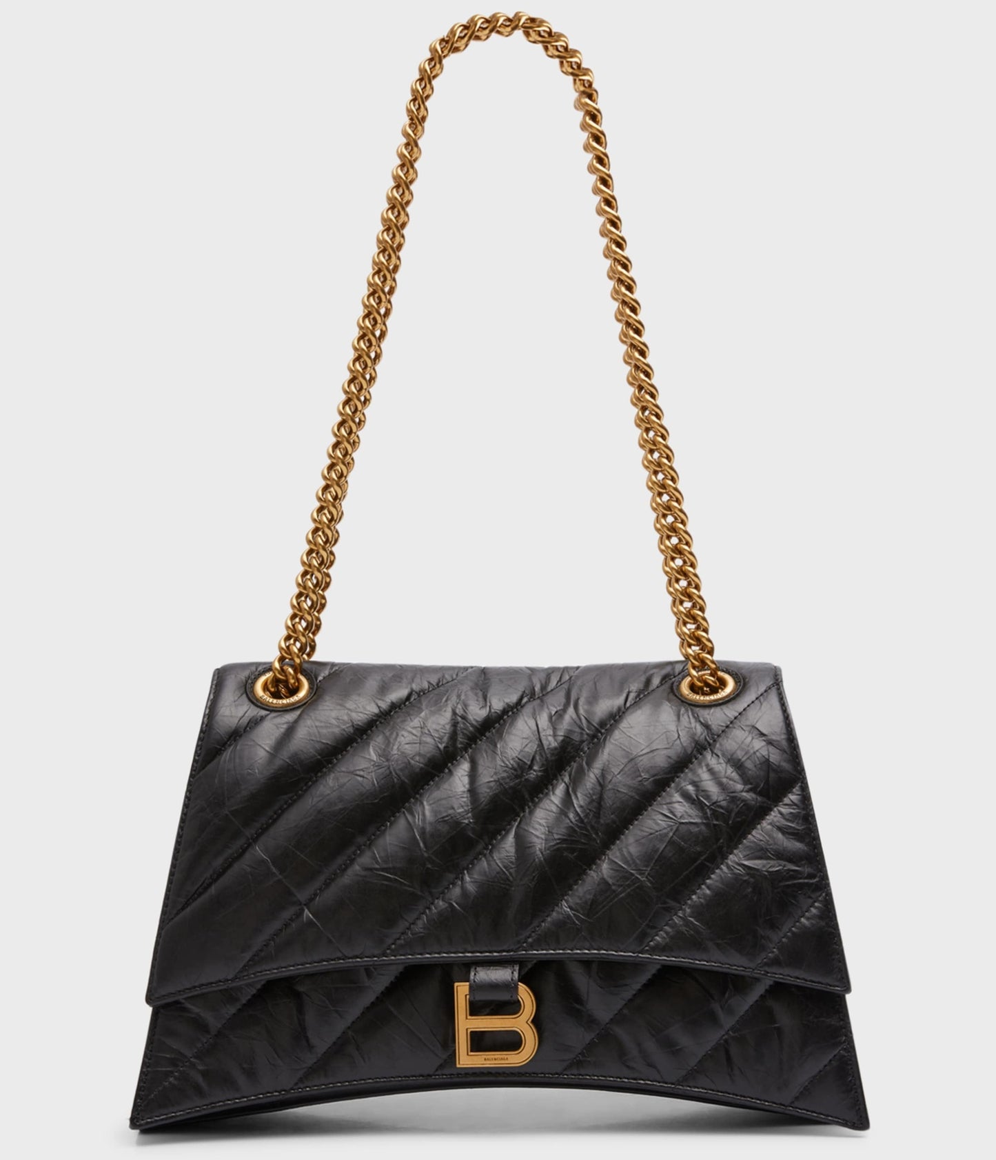 BALENCIAGA Crush Medium Chain Bag Quilted 12,2 x 7,8 x 2,7 in