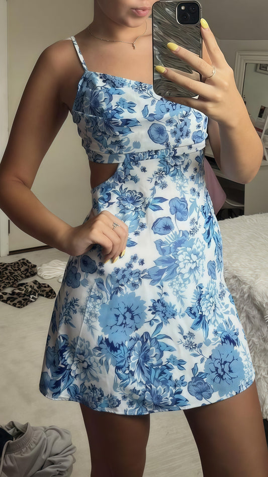 Floral Homecoming Dress A-line Mini Celebration Dress,AST1861