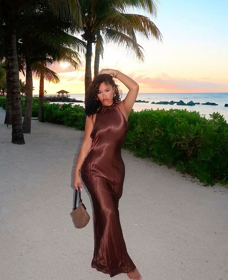 Chic Mermaid Halter Silk Long Prom Dress,Party Dress,Evening Dress GG1245