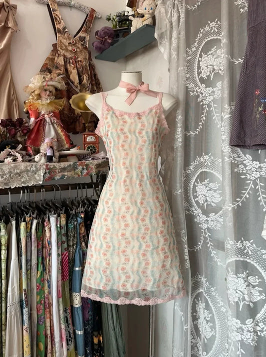 Lovely A Line Spaghetti Straps Satin Tulle Printing Short Prom Dress,Homecoming Dress,Evening Dress GG1884