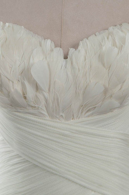 Stunning Mermaid Strapless Chiffon Tulle Long Prom Dress,Wedding Dress,Evening Dress GG2359