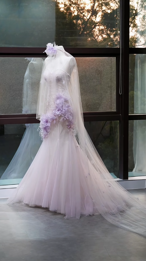 Unique Mermaid Straoless Satin Tulle Applique Long Prom Dress, Party Dress, Evening Dress GG2823