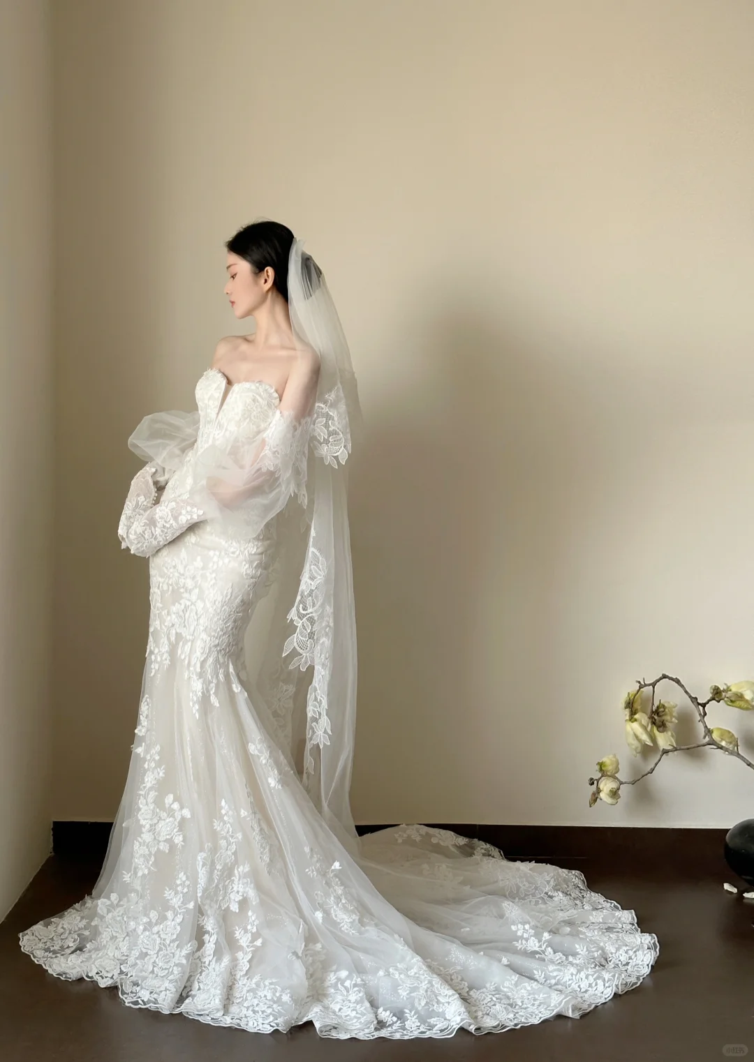 Gorgeous Mermaid Strapless White Tulle Applique Long Prom Dress, Wedding Dress, Evening Dress GG2831