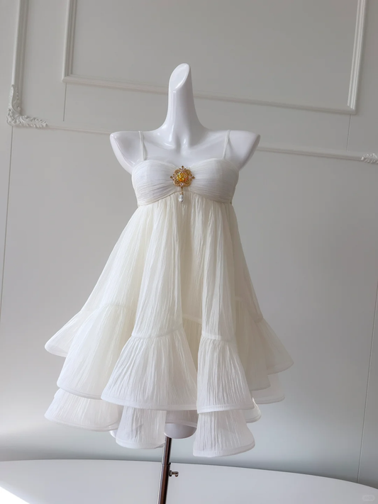 Cute A Line Spqghetti Straps Chiffon Short Prom Dress,Homecoming Dress,Birthday Dress GG3509