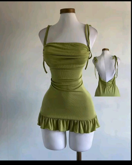 Sexy A Line Spaghetti Straps Satin Backless Short Prom Dress,Homecoming Dress,18th Birthday Dress GG3577