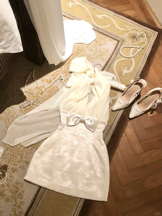 Impress A Line Halter Chiffon Satin Lace Sequin Short Homecoming Dress,Summer Birthday Dress GG3697