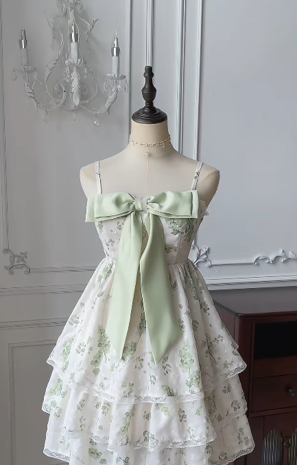 Pretty A Line Spaghetti Straps Satin Printed Short Homecoming Dress,Summer 16th Birthday Dress GG3730