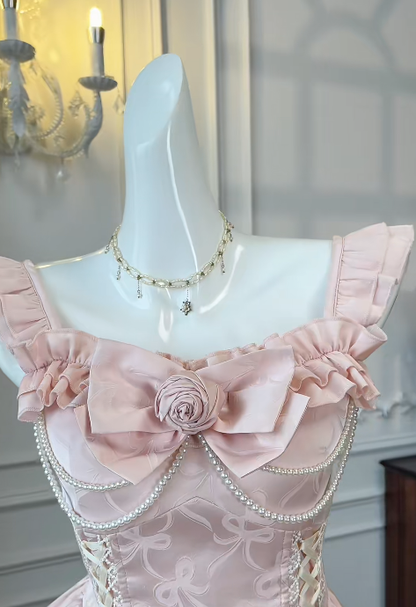 Cute Ball Gown Square Satin Tiered Short Homecoming Dress,Summer 16th Birthday Dress GG3731