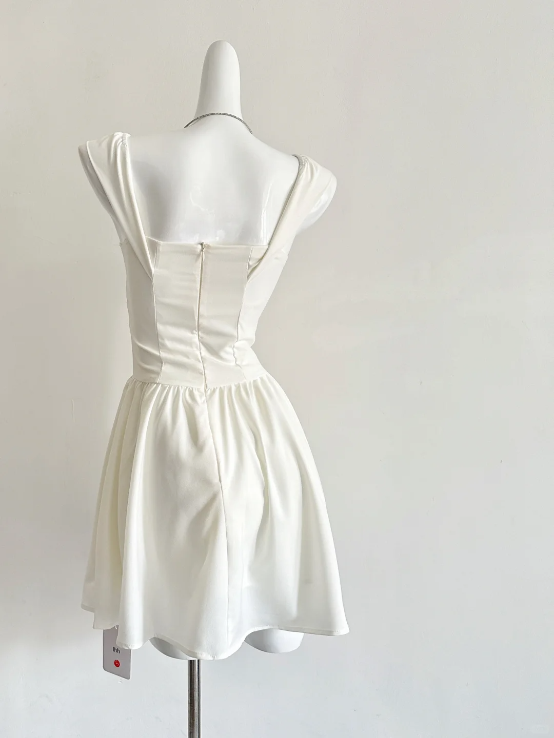 Elegant A Line U Neck Satin Short Homecoming Dress,Summer 16th Birthday Dress GG3799