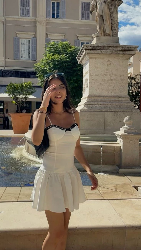 Cute A Line Spaghetti Straps White Satin Short Homecoming Dress,Summer 19th Birthday Dress GG3831