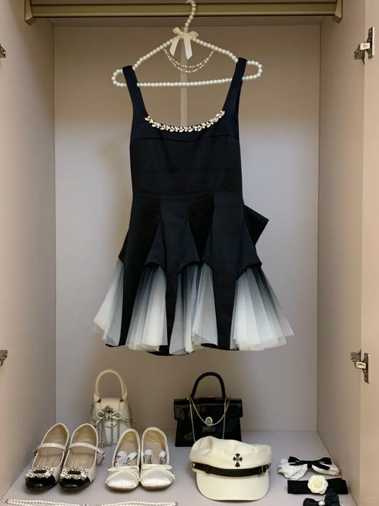 Classy A Line Spaghetti Straps Satin Tulle Beads Short Homecoming Dress,Summer 18th Birthday Dress GG3898