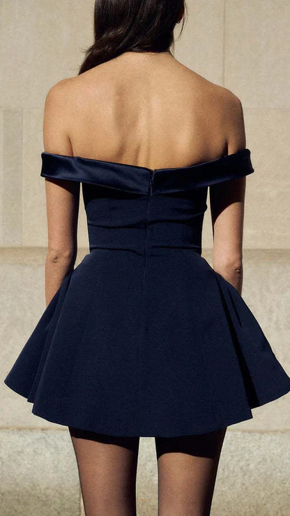 Off The Shoulder A-line Homecoming Dress Red/ Blue Short Prom Dress,AST1850