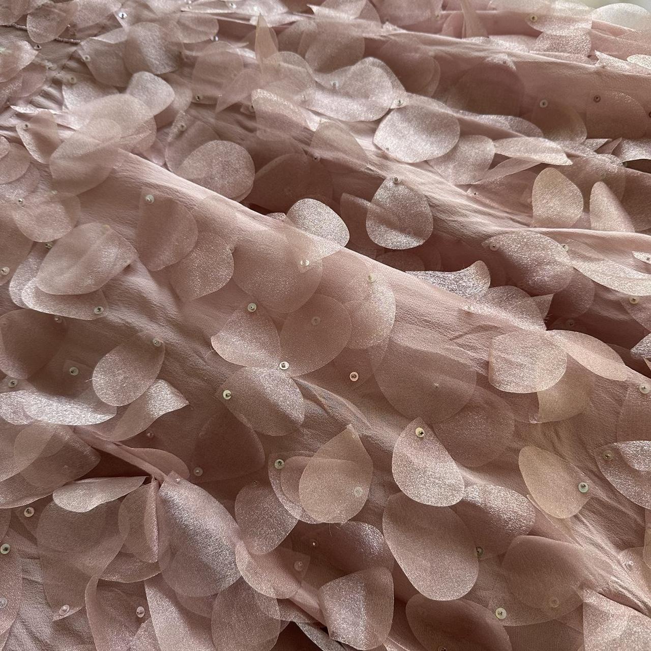 _©°_ Blush Pink Sakura Luxurious Gorgeous Fairytale Fantasy Retro Fashion Exquisite Beaded Sequin 3D Applique Long Elegant Flowing Chiffon Ball Gown Evening Gown Party Dress Prom Gown gh3870