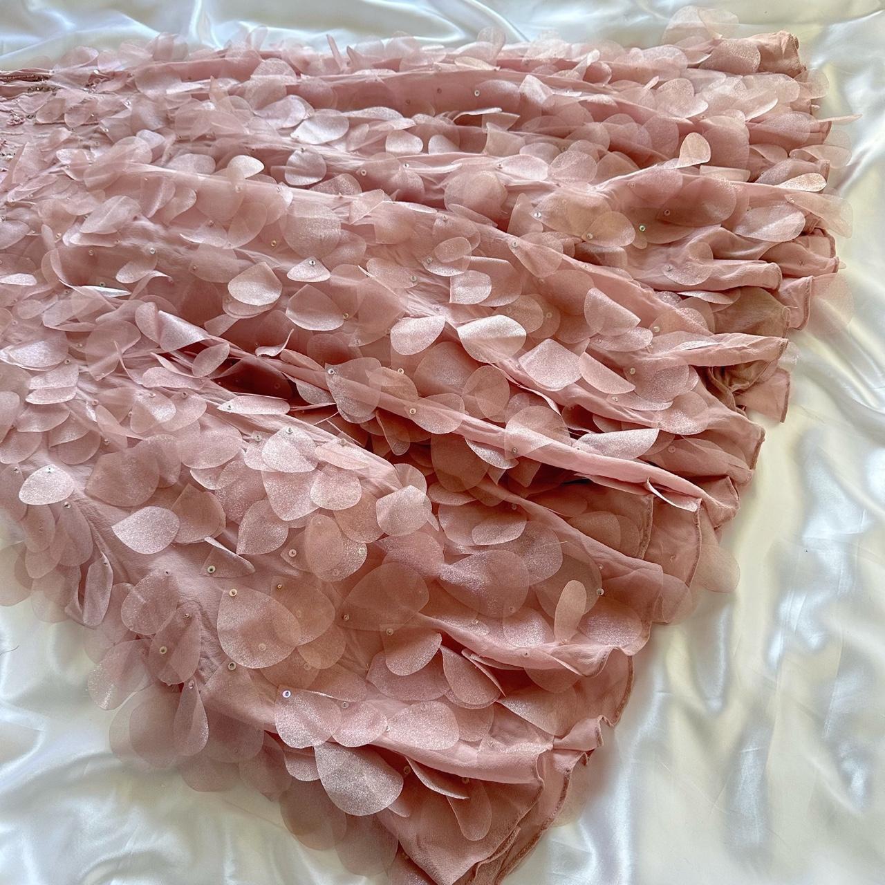 _©°_ Blush Pink Sakura Luxurious Gorgeous Fairytale Fantasy Retro Fashion Exquisite Beaded Sequin 3D Applique Long Elegant Flowing Chiffon Ball Gown Evening Gown Party Dress Prom Gown gh3870