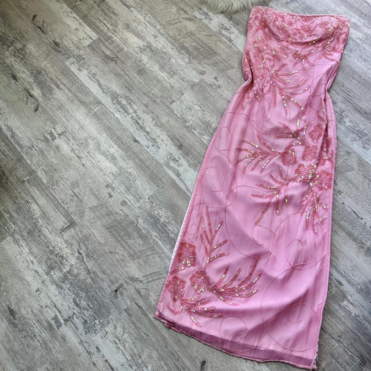 y2k beautiful rare fairy mermaid vintage light pink off the shoulder floral sequins flowing maxi dress stunning date dress, prom dress, dress homecoming dress, wedding guest dress gh4512