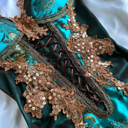 amakanas-Turquoise Green Shiny Fashion Short/Mid-Length Chiffon Sequin Homecoming Dress Birthday Party Dress gh5008