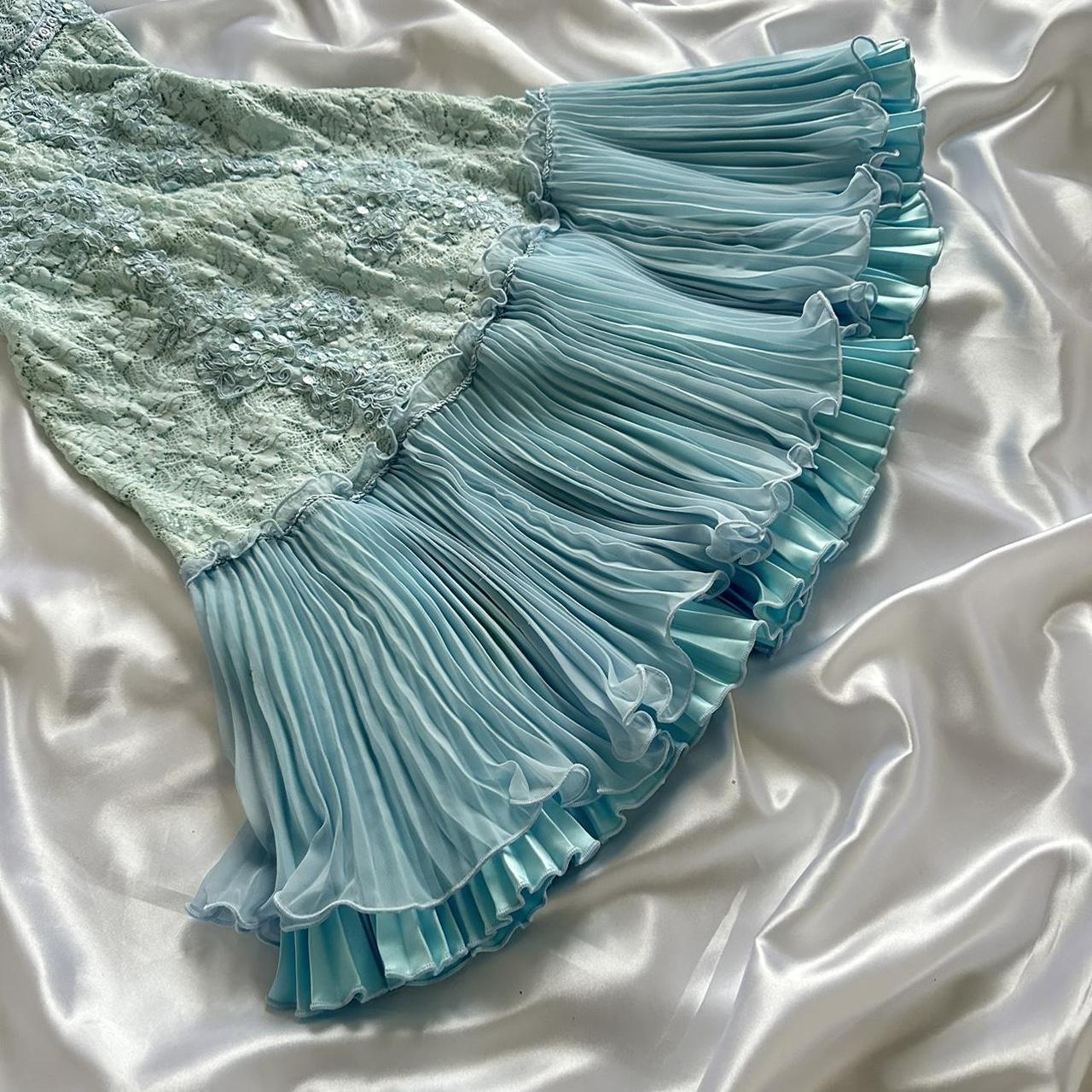 _____owder Blue Sparkling Charming Retro Princess Stunning Unique Fashionable Beautiful Elegant Delicate Lace Short Lace Sequin Homecoming Dress Prom Dress Evening Dress Birthday Party Dress Prom Dress gh3916