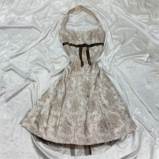 Floral Short Satin Formal Prom Dress Fairy Homecoming Dress gh4601