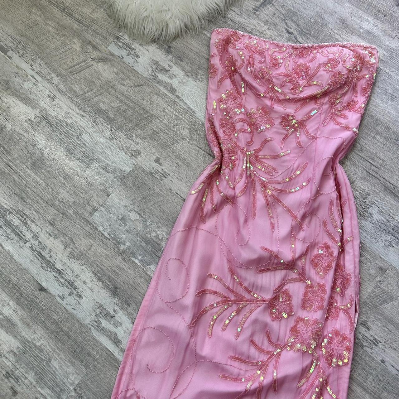 y2k beautiful rare fairy mermaid vintage light pink off the shoulder floral sequins flowing maxi dress stunning date dress, prom dress, dress homecoming dress, wedding guest dress gh4512
