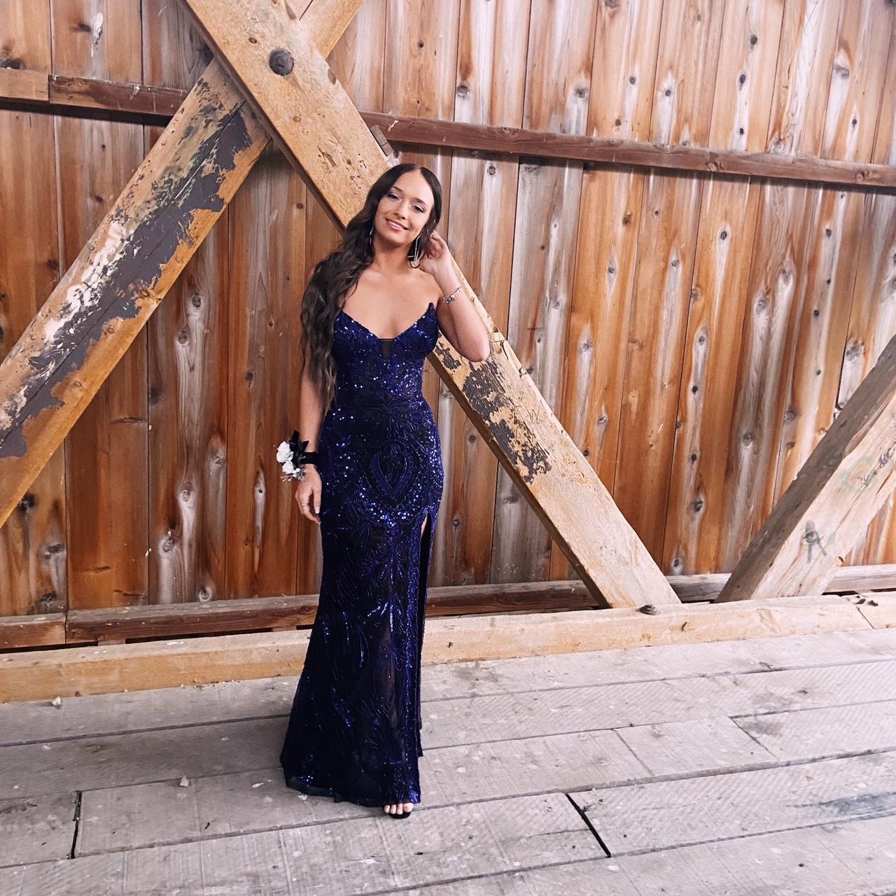 Vintage Purple Sequin Prom Dress Strapless Evening Dress Long Sheath Formal Dress TP4647